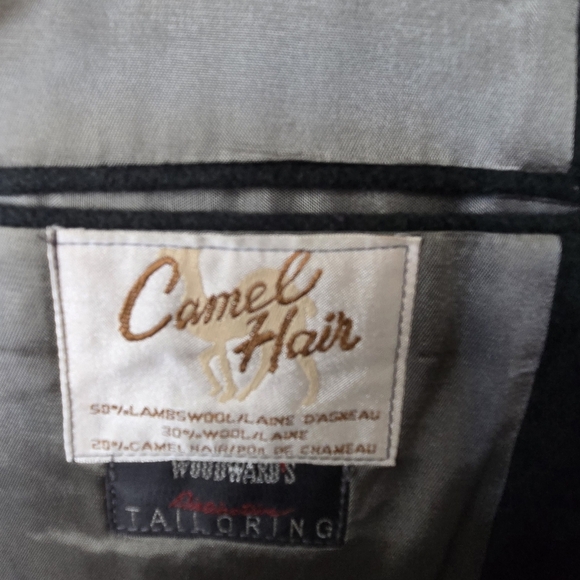 LONDON FOG vintage Lambswool Camel Hair Size 42R Blazer Suit Jacket Wedding Prom - Picture 6 of 7